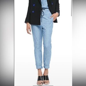 Proenza Schouler Blue Loose Pull-on Chambray Pants